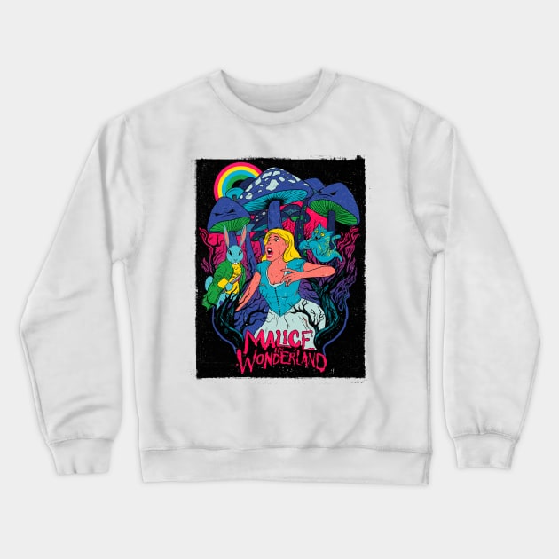 Malice in Wonderland Crewneck Sweatshirt by rjartworks